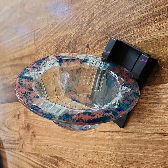 {Peter Crisp} Australia Glass Art Multi-Layer Bowl with Signature - Picture 2 of 11